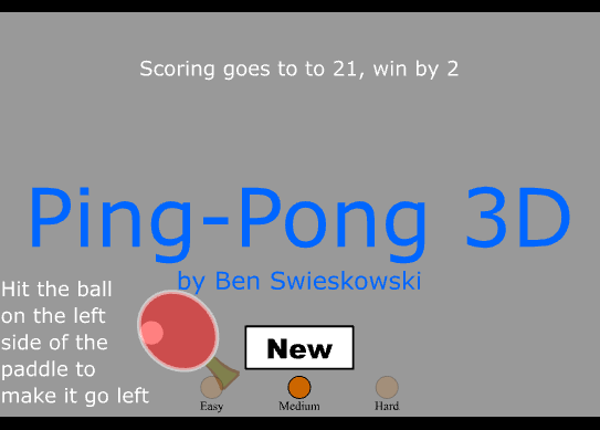 3D Ping Pong